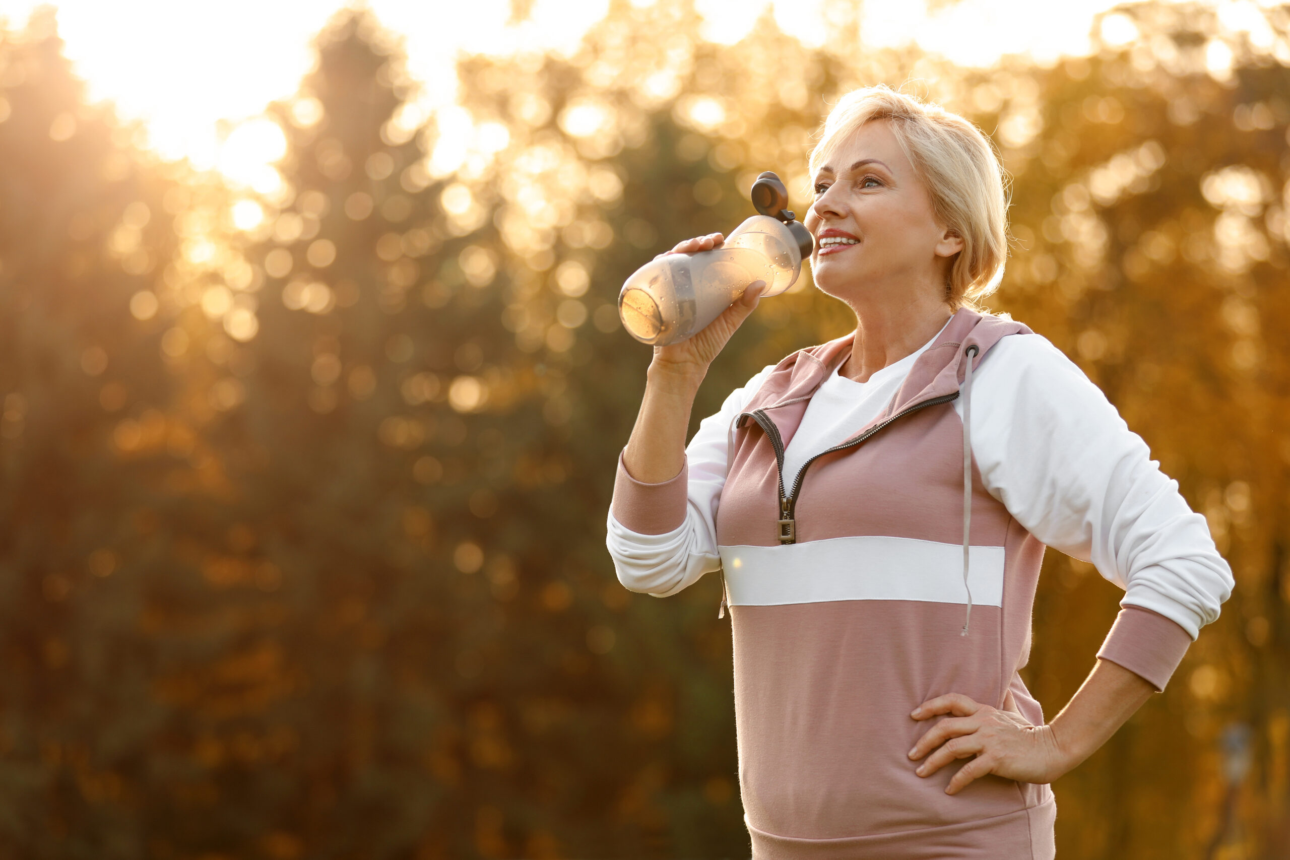 Sporty woman outdoors