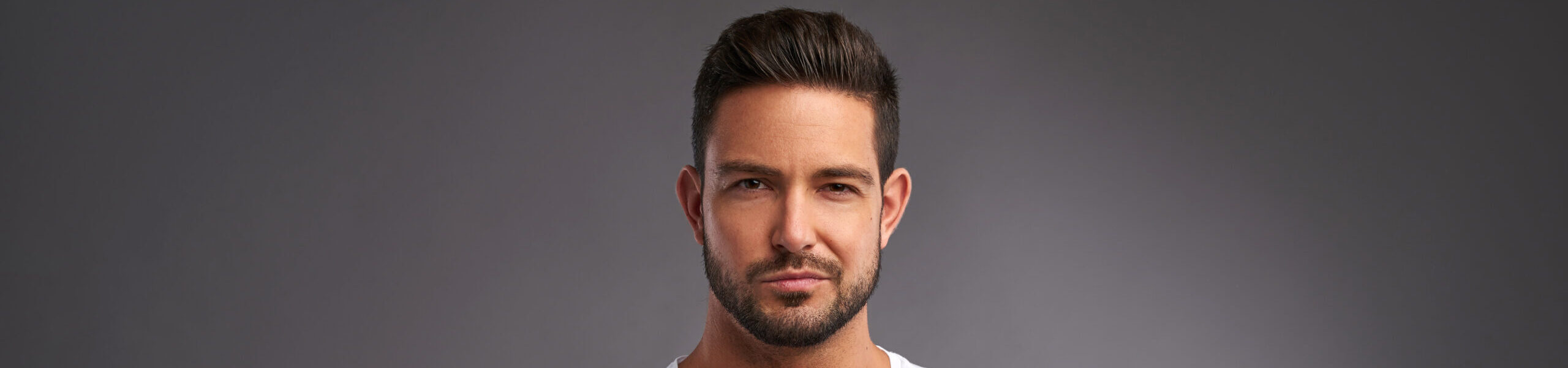 Fit man in a white t-shirt
