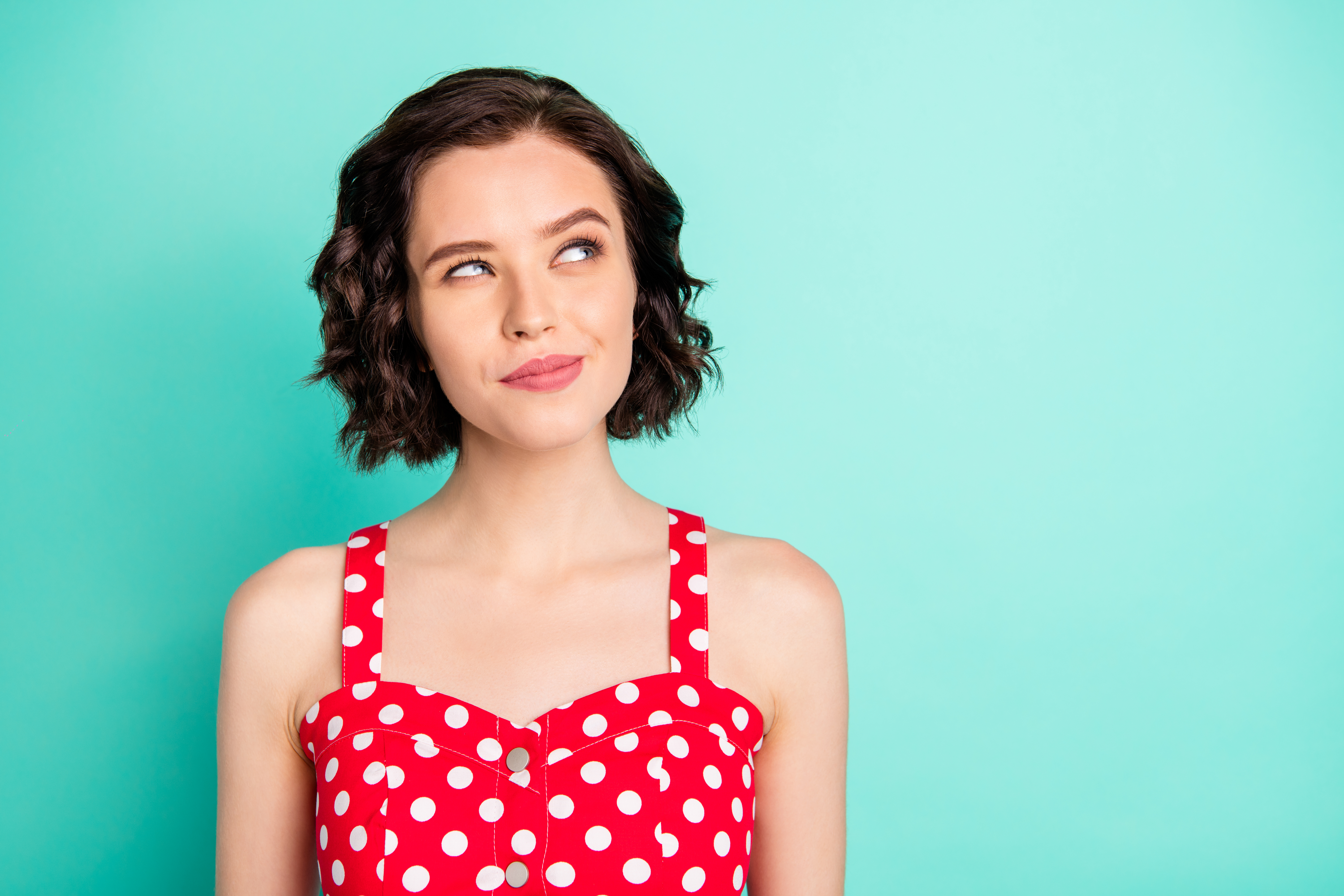 Thoughtful fit woman