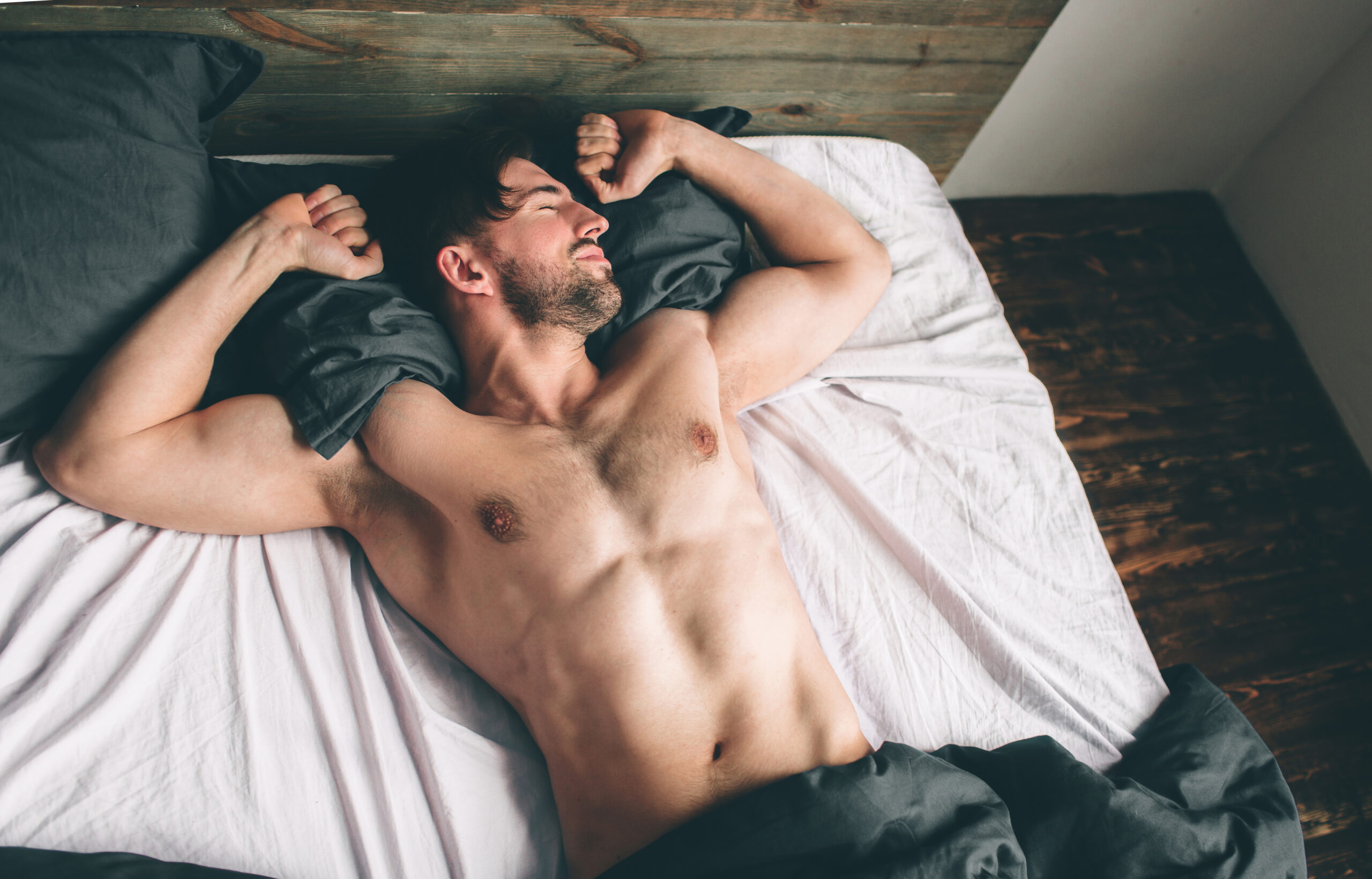 man sleeping naked to boost testosterones